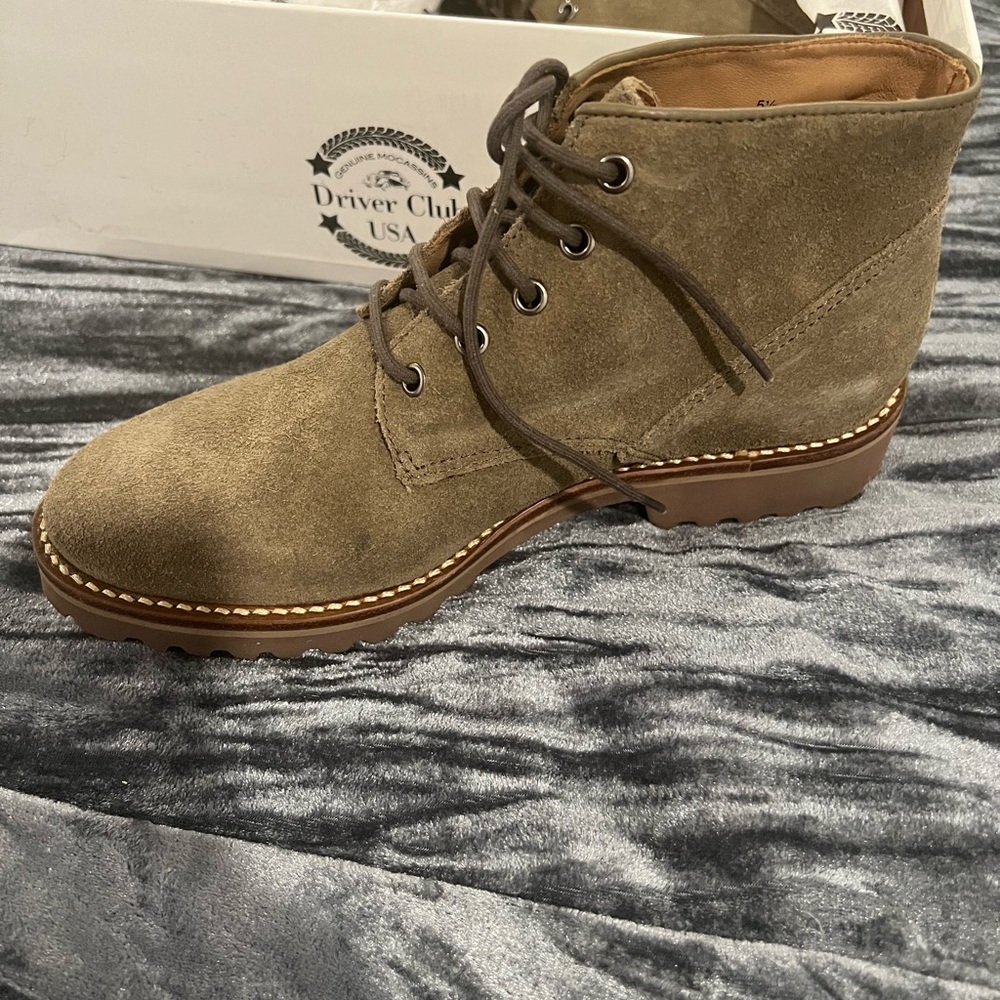Driver Club USA Olive Heeled Boots